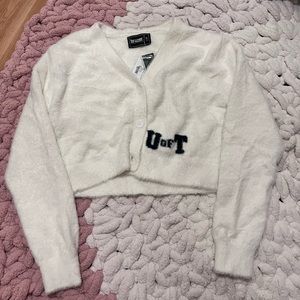 brand new University of Toronto fuzzy cardigan